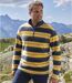 Sweter z mikropolaru  w paski Góry Skaliste