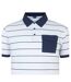 Polo Motif/style À Rayures Homme Blanc Bleu Marine Giorgio-4