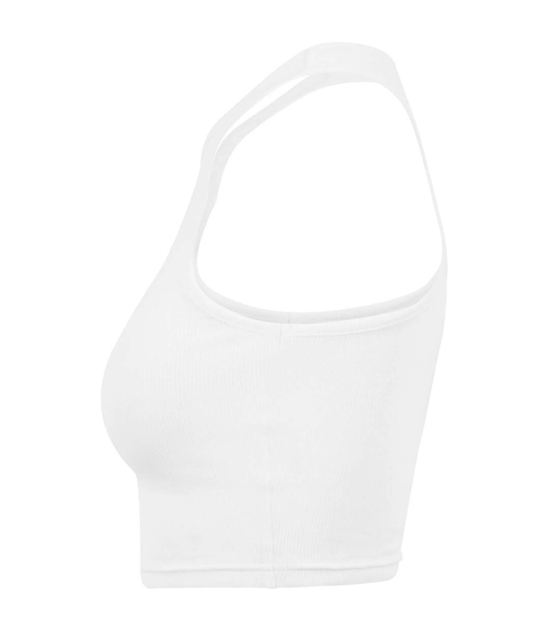 Haut Court Motif/style Côtelé Femme Blanc Urban Classics-3