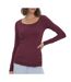 T-shirt prune femme vero moda maxi my ls soft - l-1