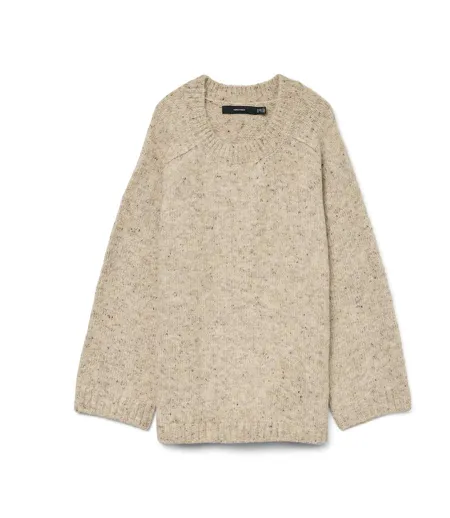 Pull en maille beige femme vero moda curve cingrid