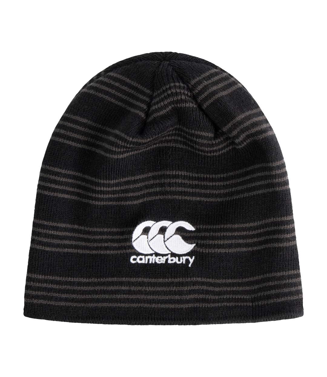 Unisex Adult Embroidered Logo Beanie Black Canterbury-1