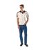 Mens palet percival knitted stripes football polo shirt white Umbro-3