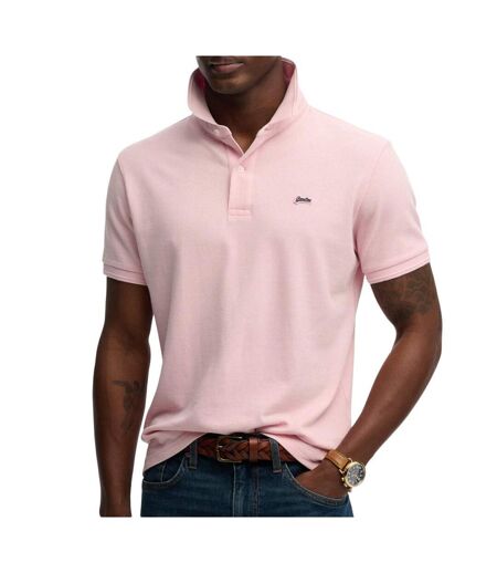 Polo rose clair homme superdry classic pique