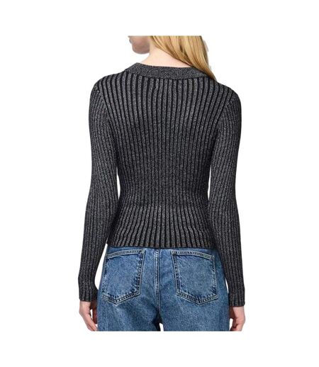 Pull noir brillant  femme pieces crista - l