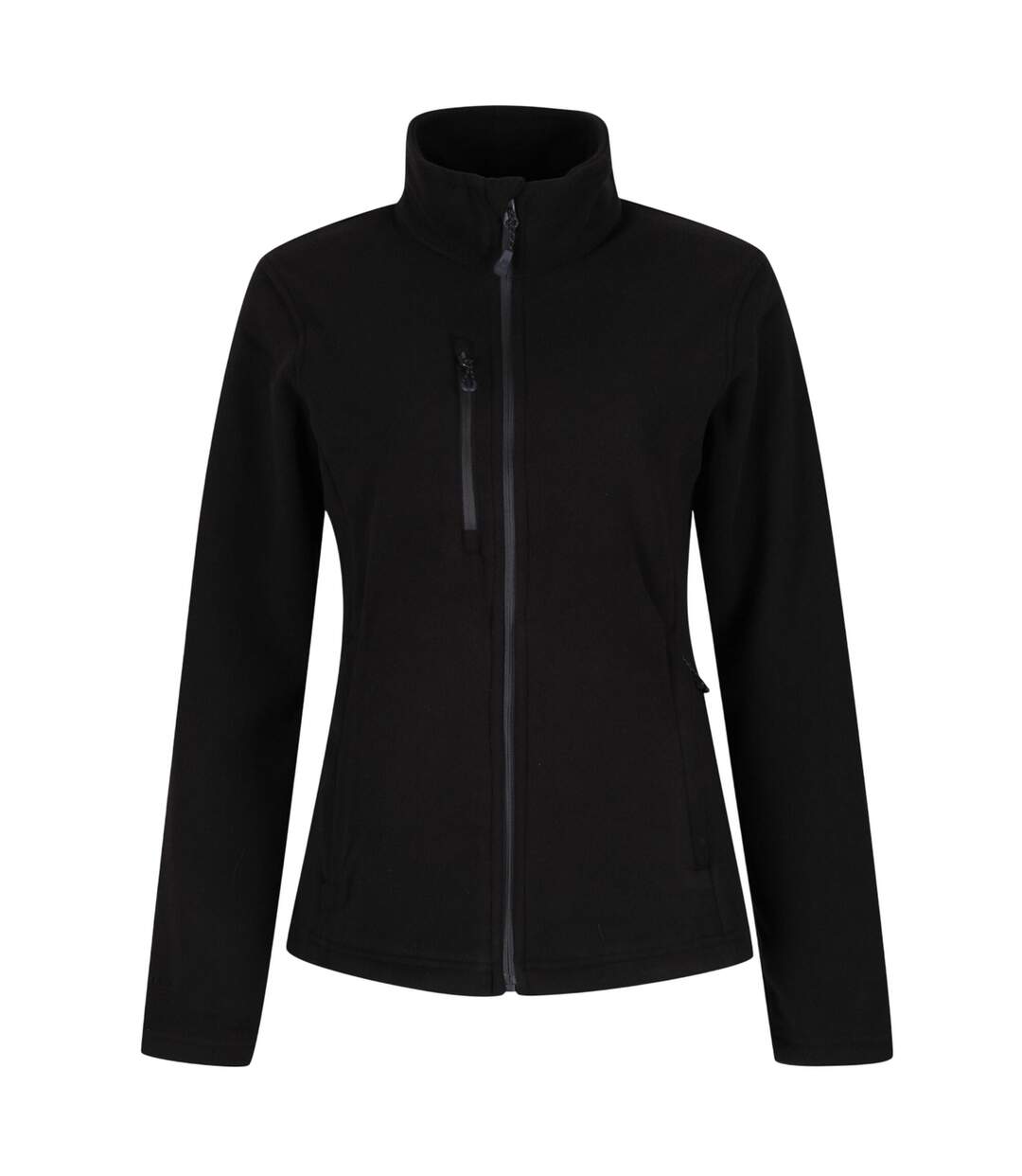 Womens/ladies Recycled Full Zip Fleece Jacket Black Regatta Professional-2
