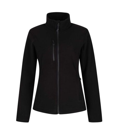 Womens/ladies Recycled Full Zip Fleece Jacket Black Regatta Professional