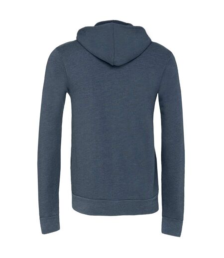 Canvas Sweat À Capuche Et Fermeture Zippée Homme Bleu Marine Chiné Bella + Canvas