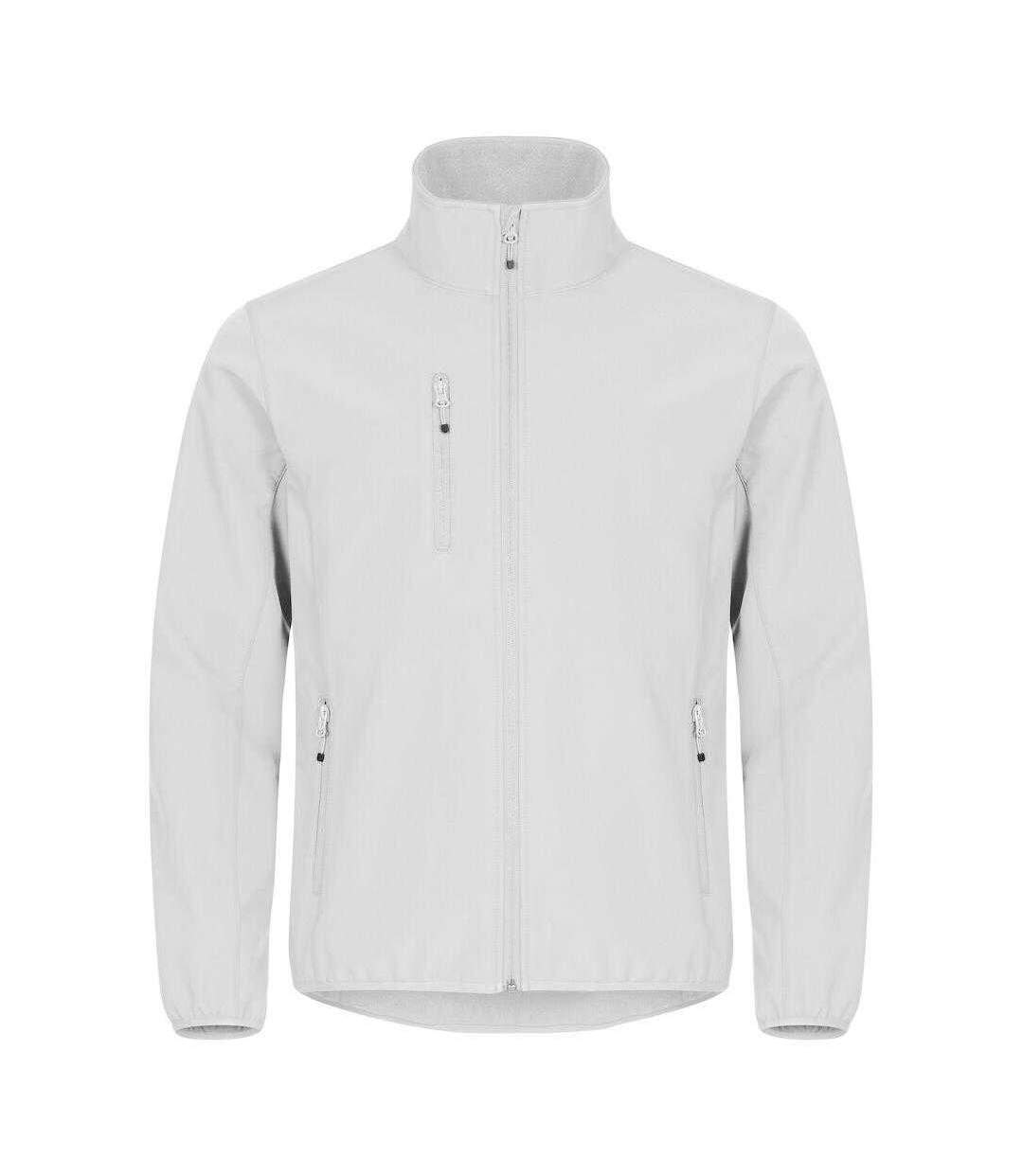 Mens Classic Soft Shell Jacket White Clique-1