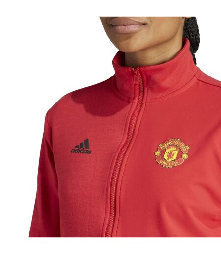 Veste De Survêtement Motif/style Manchester United Fc Anthem Femme Rouge Adidas