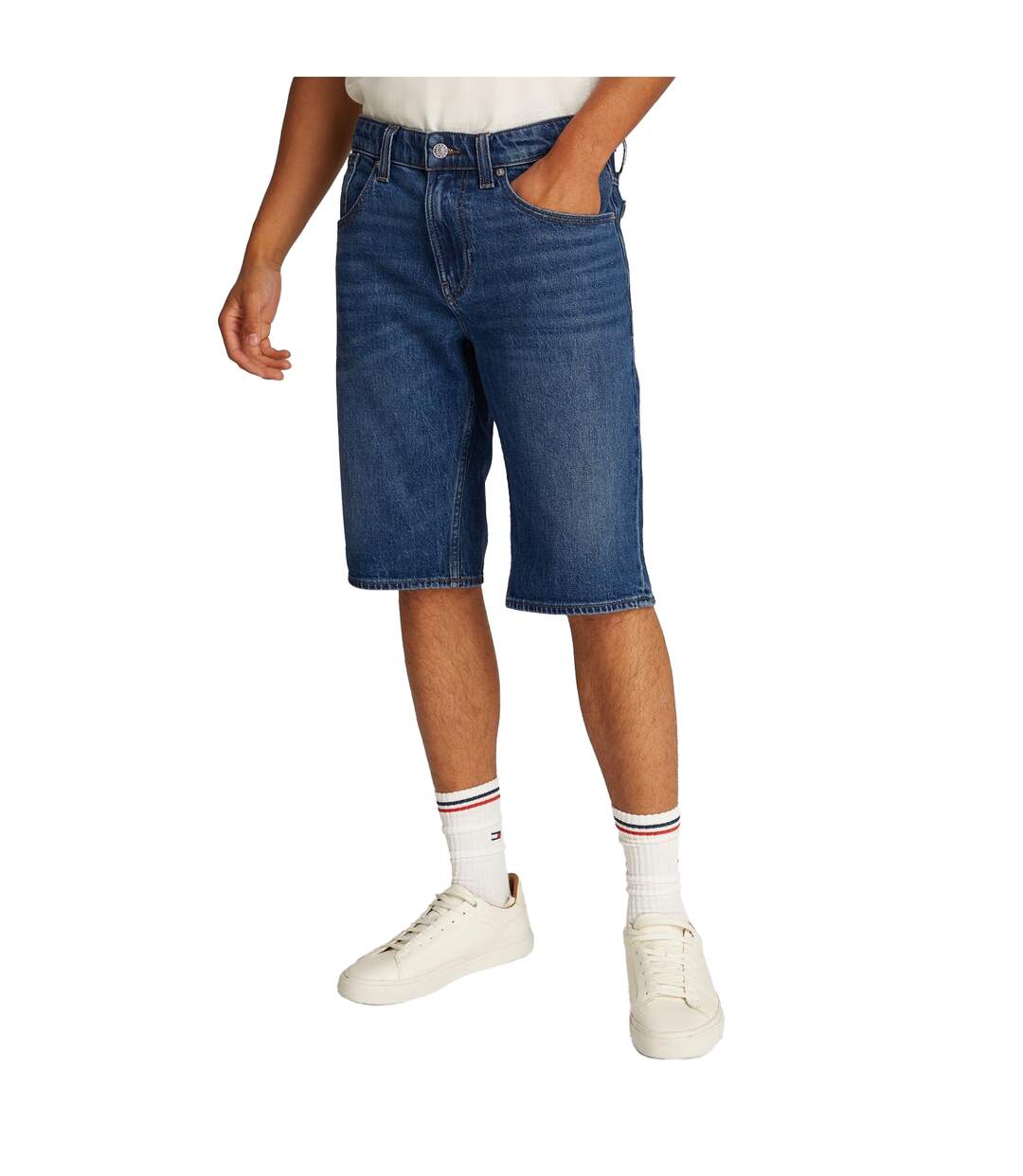 Mens Ronnie Denim Shorts Dark Denim Tommy Jeans-1