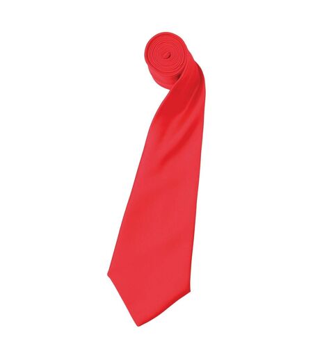 Premier Unisex Adult Colours Satin Tie (Strawberry Red) (One Size) - UTPC6853