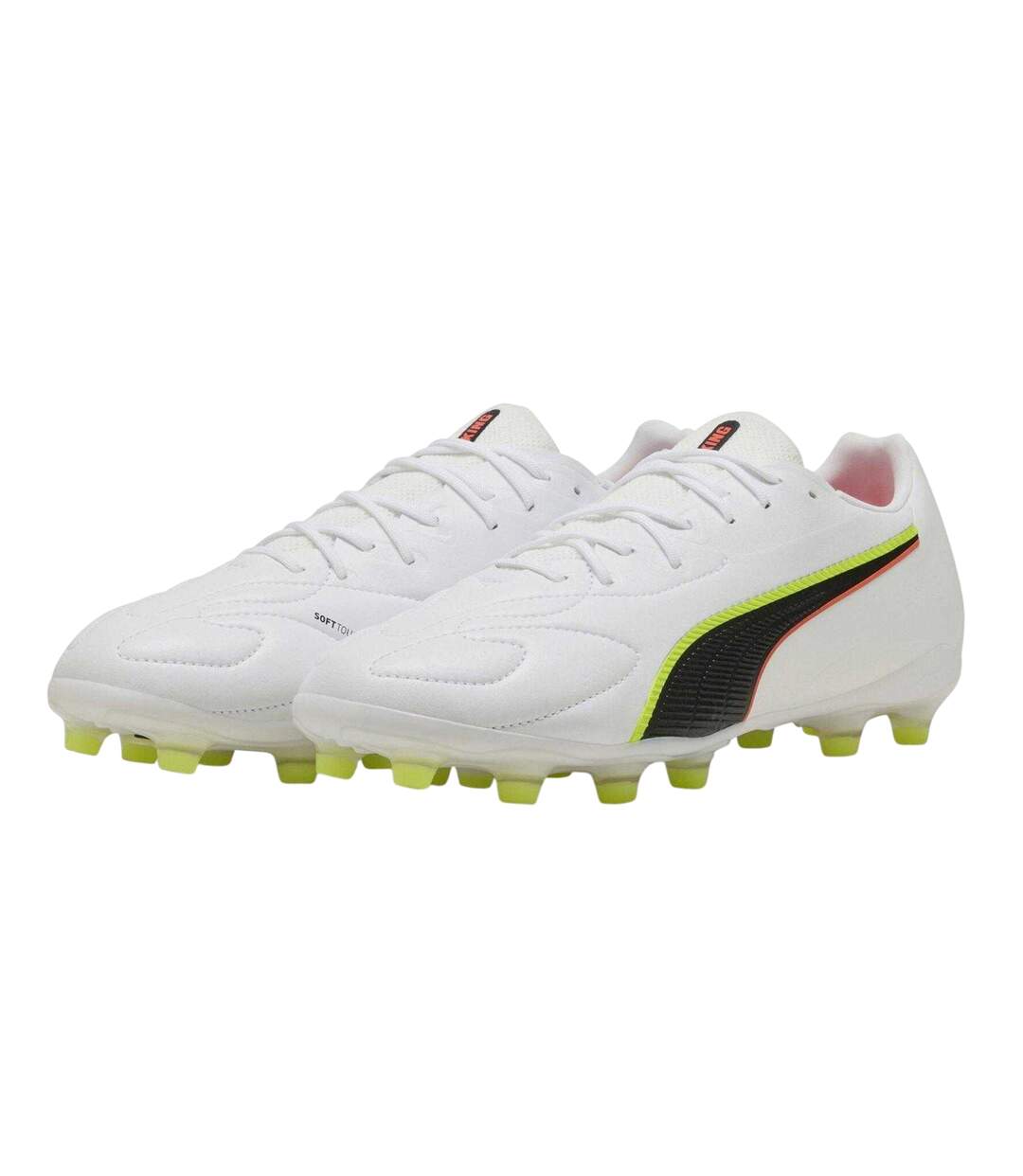 Mens King Match Firm Ground Football Boots White Black Puma-3