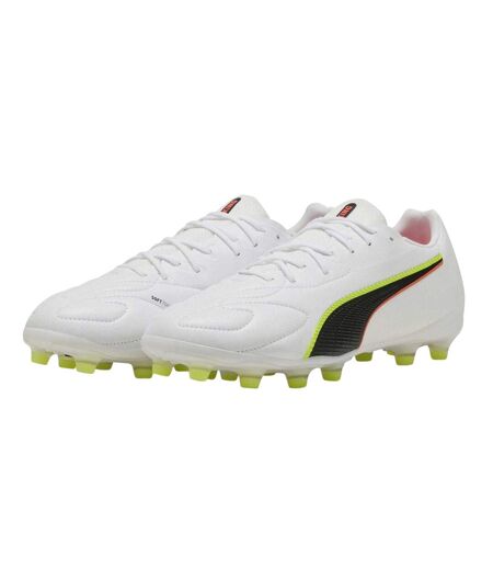 Mens King Match Firm Ground Football Boots White Black Puma