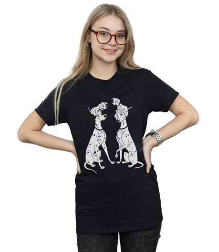 Disney - T-shirt DALMATIANS FAMILY - Femme (Noir) - UTBI16706