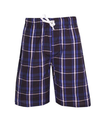 Mens woven checked lounge shorts chèque royal cargo bay