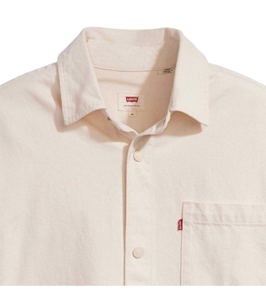 Mens Plain Cotton Overshirt Ceramic Levis-4