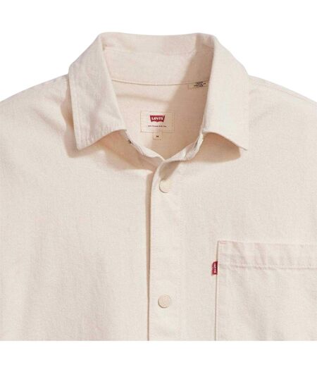Mens Plain Cotton Overshirt Ceramic Levis