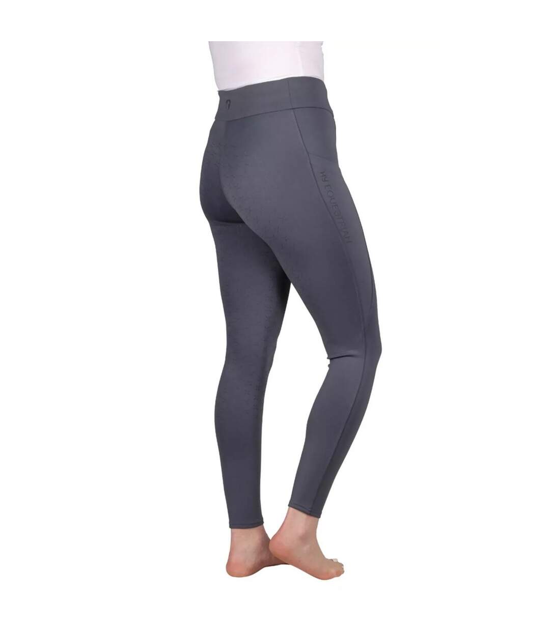 Collant d'équitation melton femme gris HyPERFORMANCE