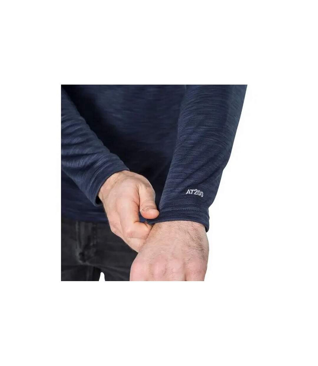 Haut Polaire Harold Homme Bleu Marine Chiné Trespass-4