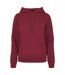 Sweat À Capuche Basic Femme Bordeaux Build Your Brand-2