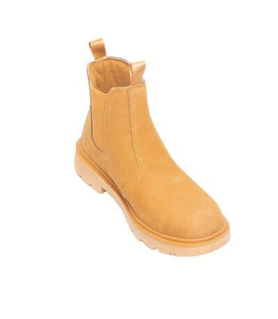 Mens Grinder Safety Twin Gusset Leather Dealer Boots Honey Nubuck Grafters