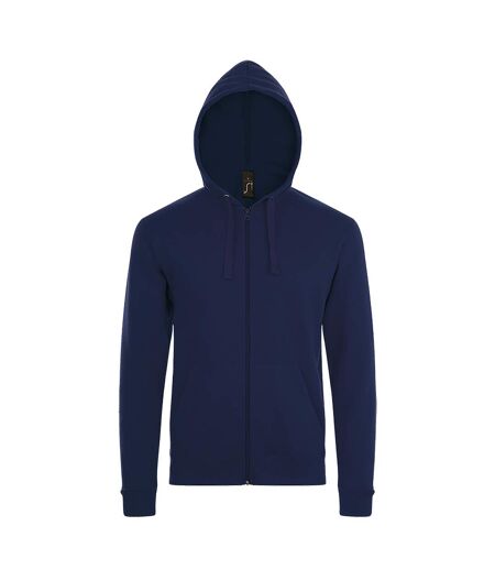 SOLS Mens Stone Zip Up Plain Hoodie (French Navy)