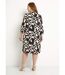 Robe droite courte manches 3/4 motif graphique-2