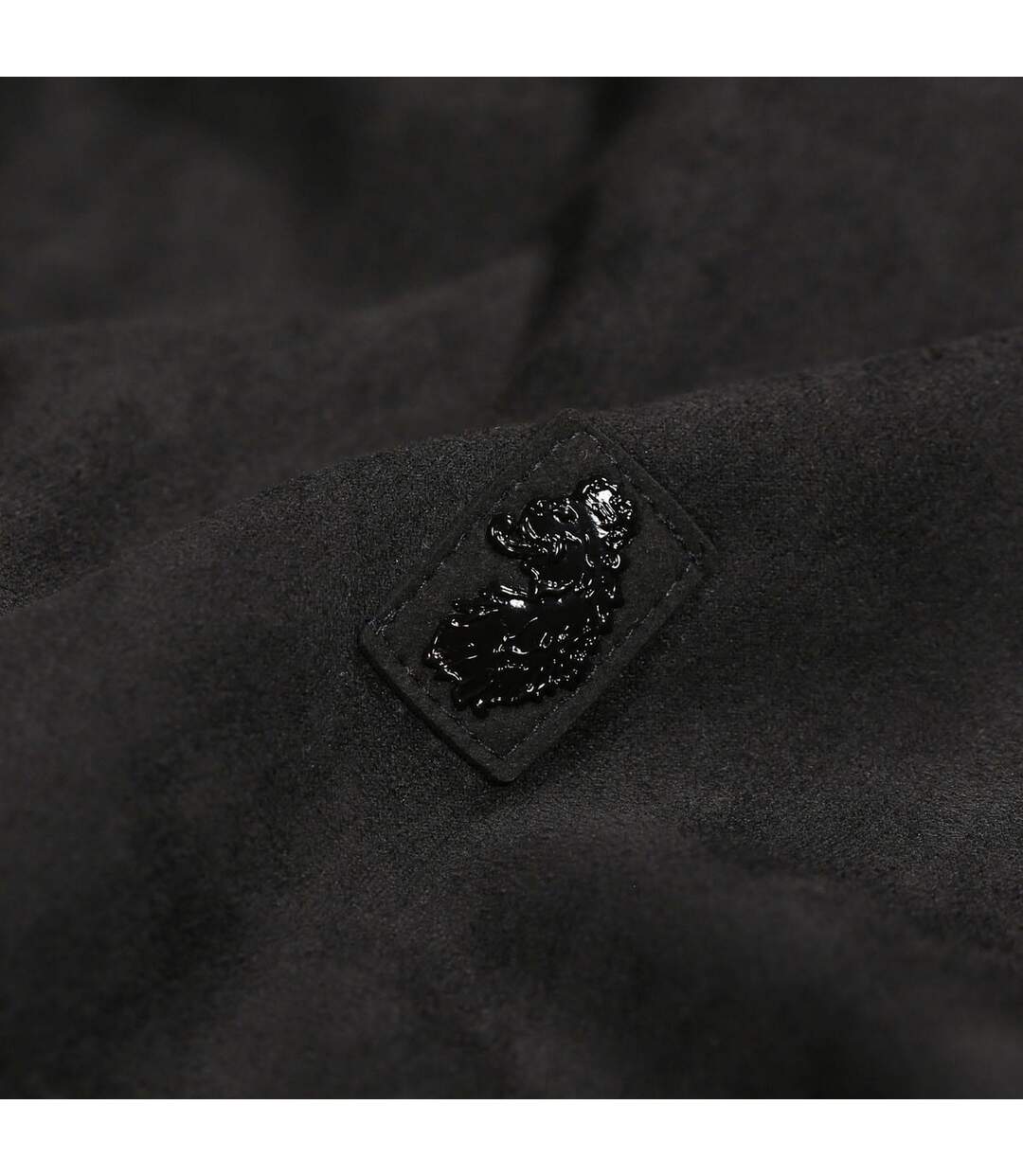 Mens Torin Faux Suede Crew Neck Sweatshirt Black Luke 1977-3