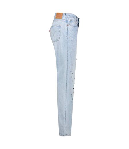 Jean Motif/style Strass Femme Bleu Levis