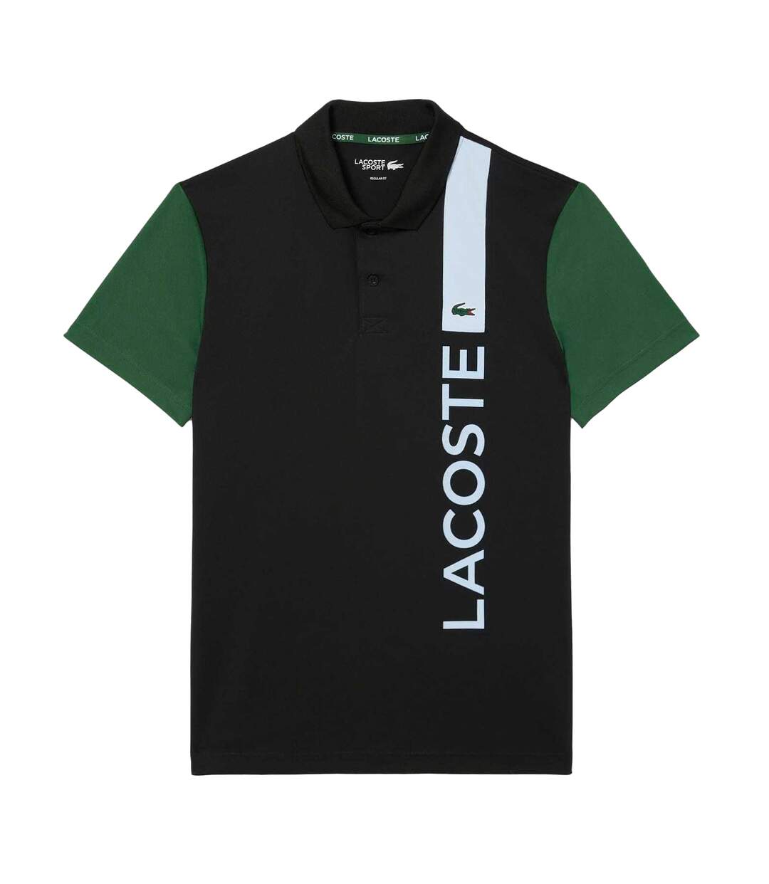 Mens Logo Printed Ultra Dry Tennis Polo Shirt Black Lacoste-2