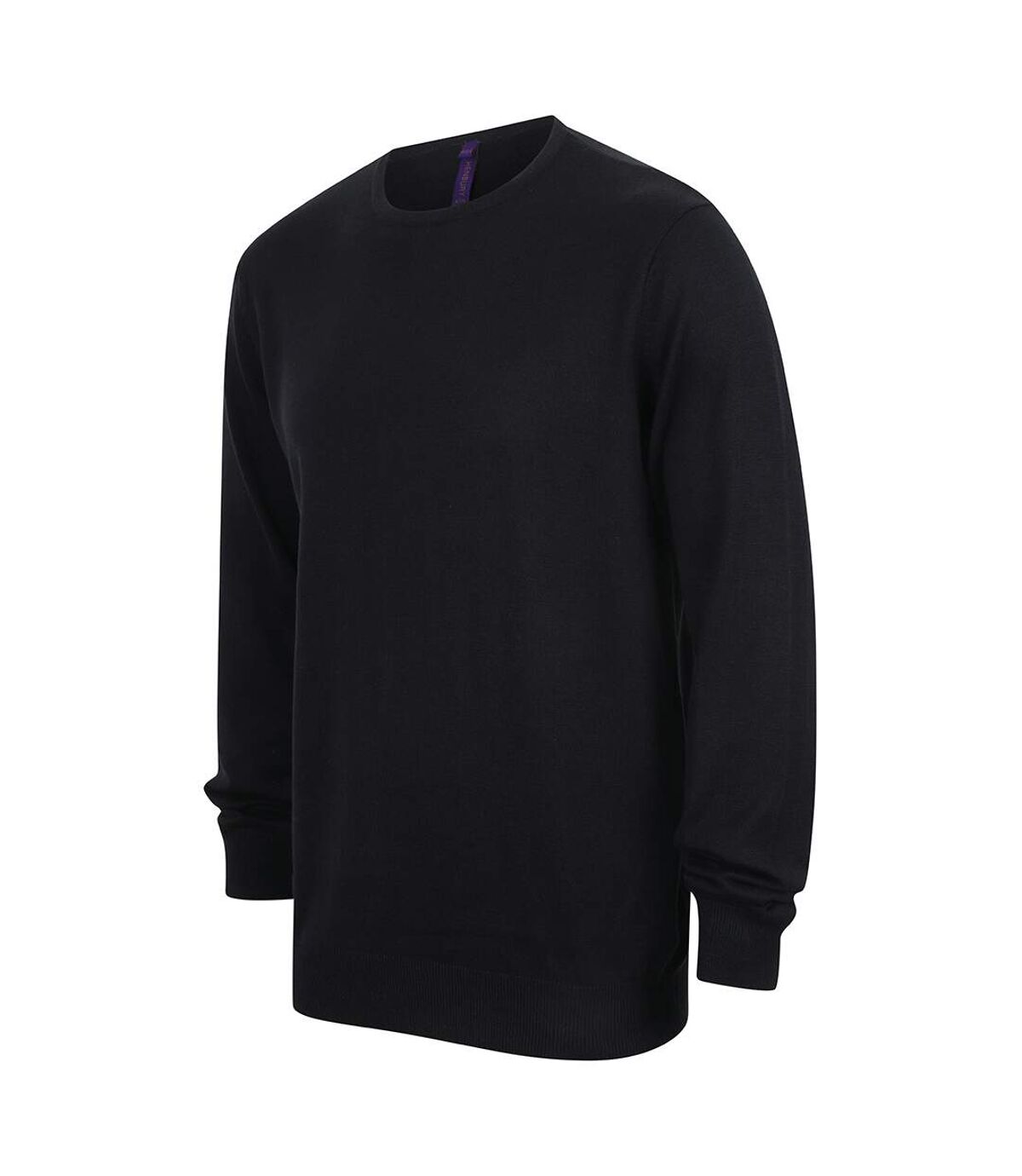 Henbury Mens Crew Neck 12 Gauge Fine Knit Jumper / Sweatshirt (Navy)
