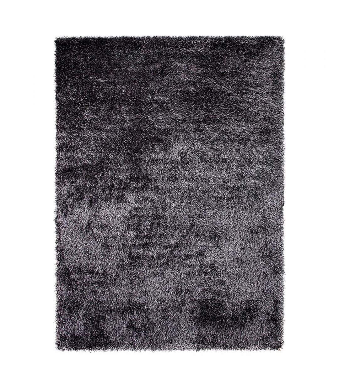 Tapis shaggy fait main motif uni COMOUR-1