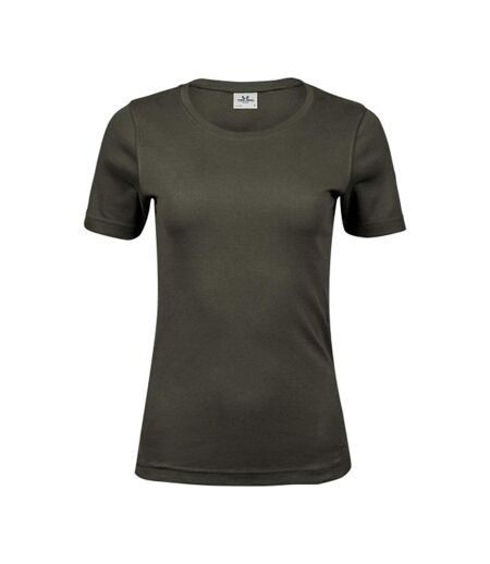 Tee Jays Ladies Interlock T-Shirt (Deep Green)