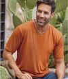 Pack of 3 Men's V-Neck T-Shirts - Sky Blue Orange Gray Atlas For Men