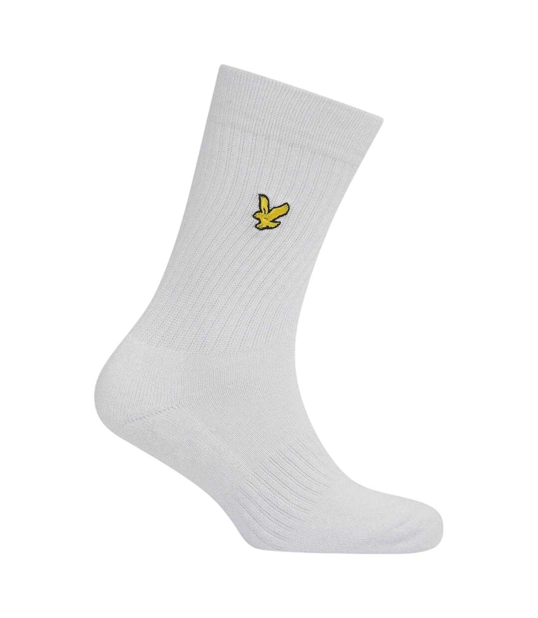 Lot De 3  Paires De Chaussettes Motif/style Marque Homme Blanc Lyle & Scott-4