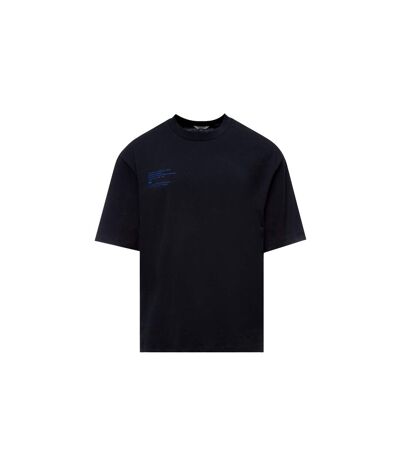 Hype Unisex Adult Printed Continu8 Oversized T-Shirt (Black/Blue) - UTHY6076