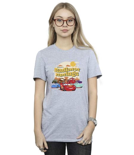 Disney - T-shirt CARS RADIATOR SPRINGS GROUP - Femme (Gris chiné) - UTBI16251