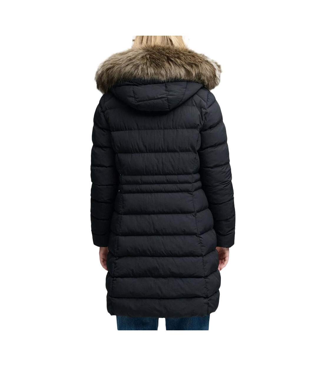 Doudoune noie femme superdry hood-2