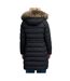 Doudoune noie femme superdry hood-2