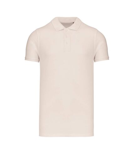 Kariban Mens Piqué Natural Short-Sleeved Polo Shirt (Cream) - UTRW9245