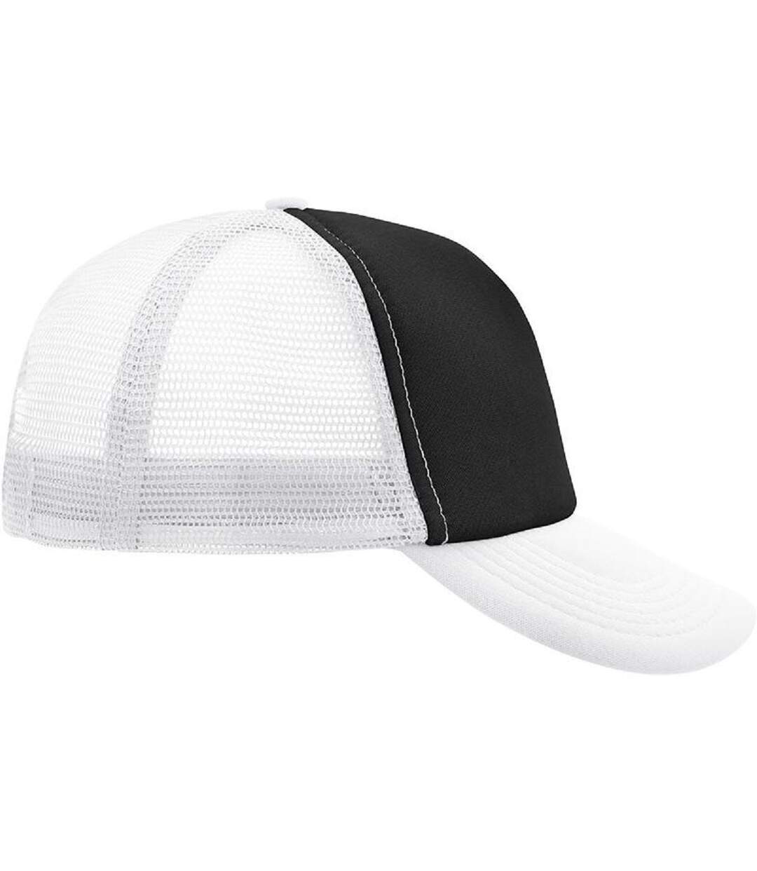 Casquette trucker avec filet style rétro - MB070 - noir et blanc-1