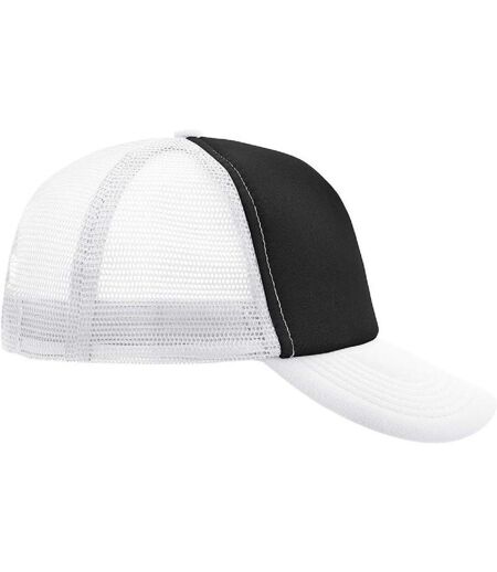 Casquette trucker avec filet style rétro - MB070 - noir et blanc