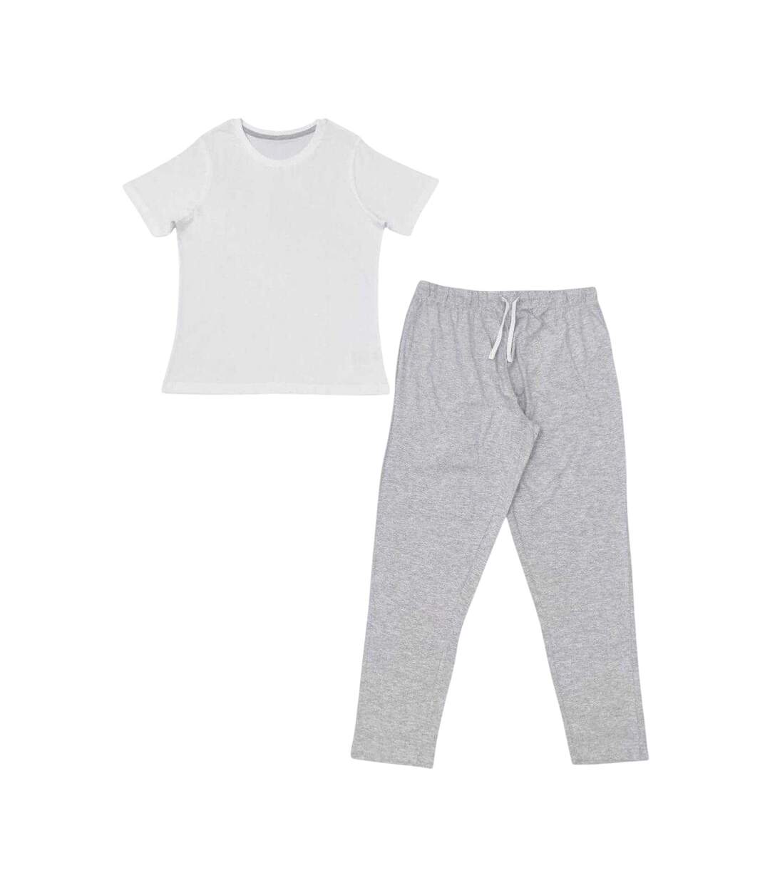 Ensemble De Pyjama Manches Courtes Motif/style Uni Femme Gris Linea-1