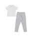Ensemble De Pyjama Manches Courtes Motif/style Uni Femme Gris Linea-1