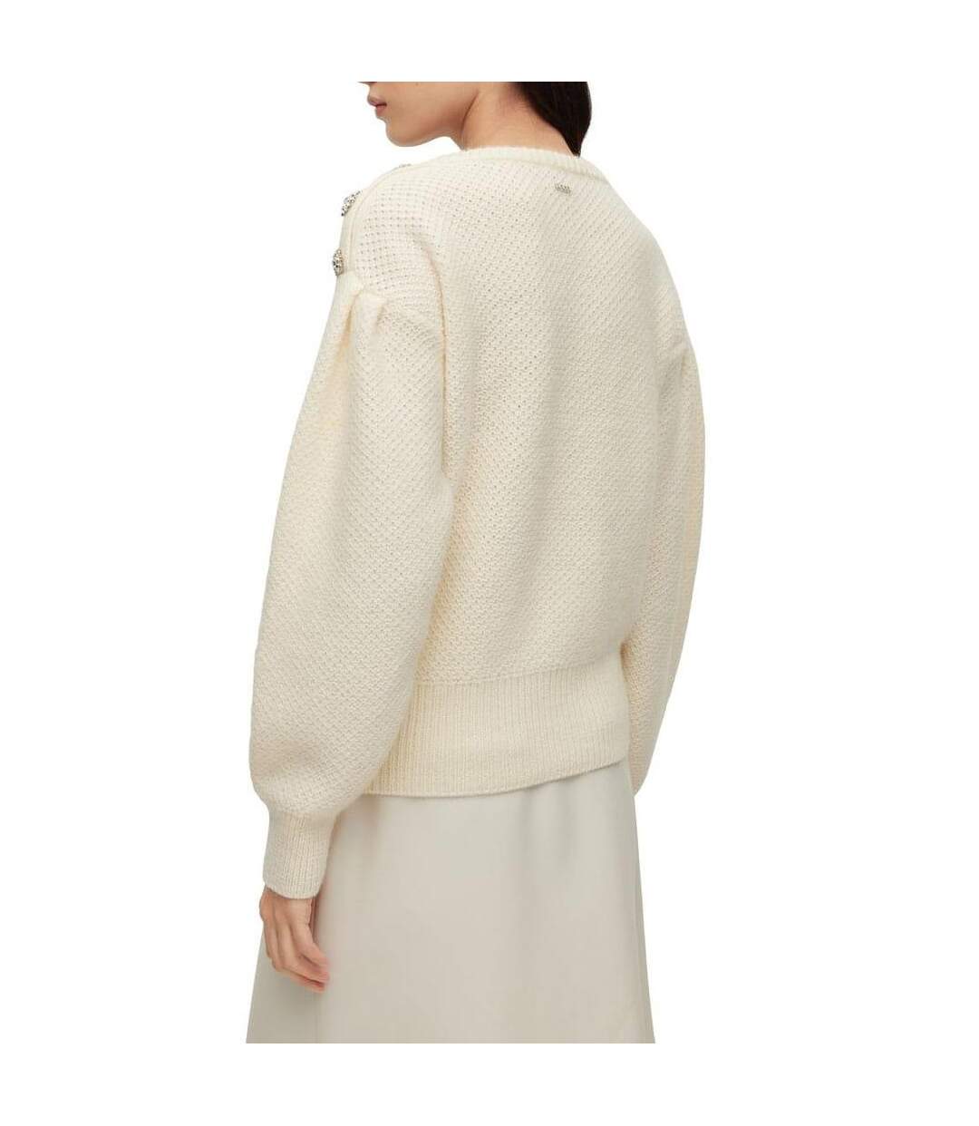 Womens/ladies Fernas Sweatshirt White Boss-3