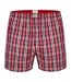 Pack of 2  Mens d555 plaid woven kingsize boxer shorts  navy blue/red Duke-4