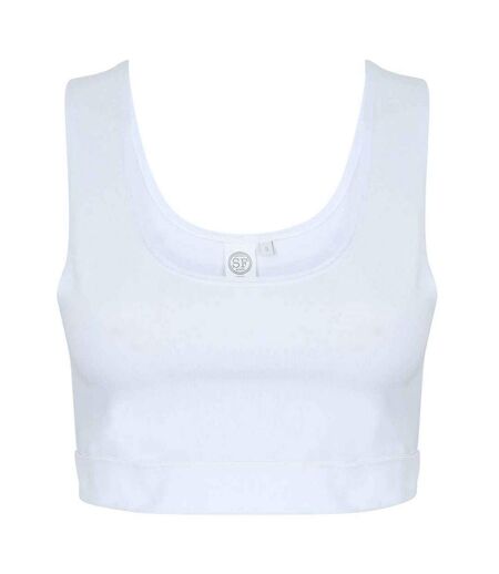 Haut Court Fashion Femme Blanc Skinni Fit
