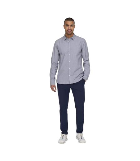 Pantalon Motif/style Uni Homme Bleu Marine Foncé Only