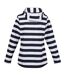 Regatta Womens/Ladies Bayarma Striped Lightweight Waterproof Jacket (Navy/White) - UTRG6835